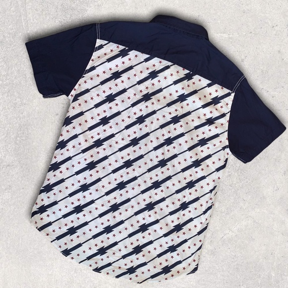 American Garage Star Stripe Men’s Shirt, Size M - Picture 2 of 11